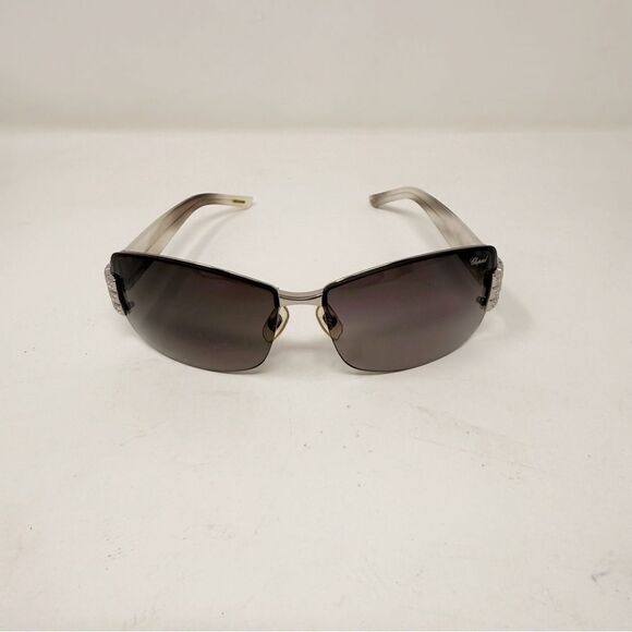 Chopard Dice Swarovski Crystals Sunglasses Y2K Bling Silver main image 4